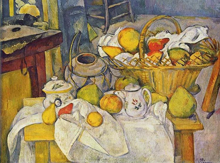 Paul Cezanne Stilleben mit Fruchtekorb